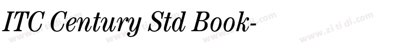 ITC Century Std Book字体转换